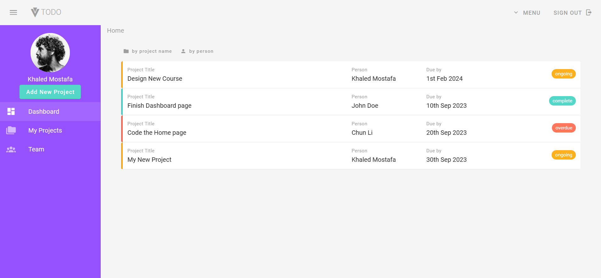 Vuetify Todo